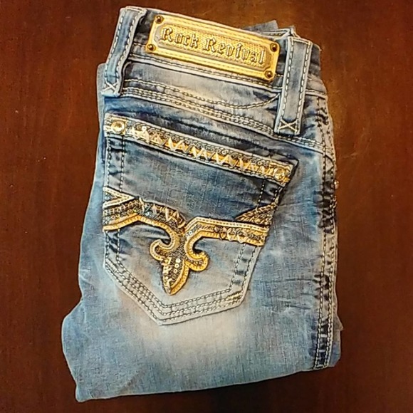 Rock Revival Aleah Boot Cut Jeans Sz. 24 - Picture 2 of 8